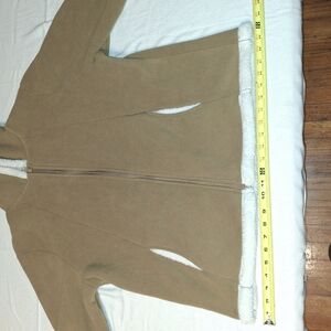 Faded Glory Tan Teddy Jacket Lightweight Casual